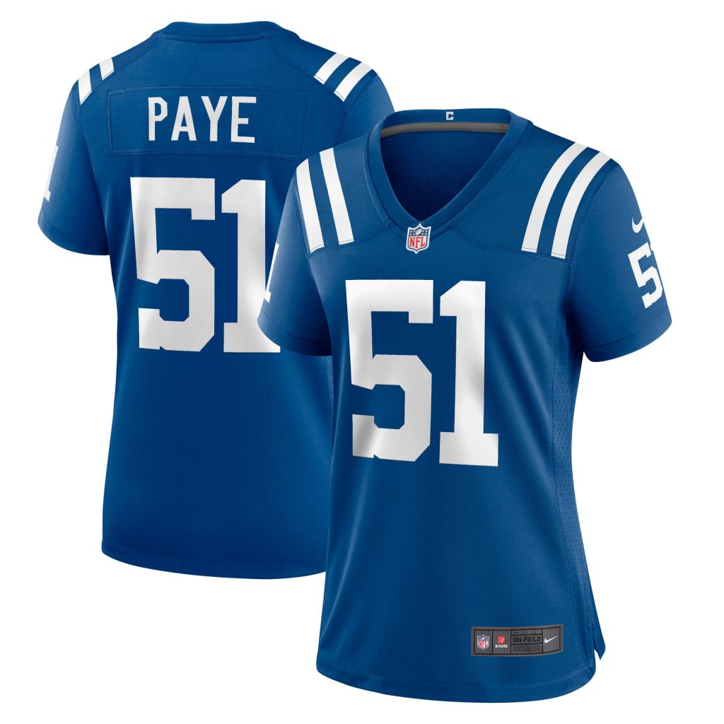 Women's Indianapolis Colts Kwity Paye Nike Royal Game Jersey