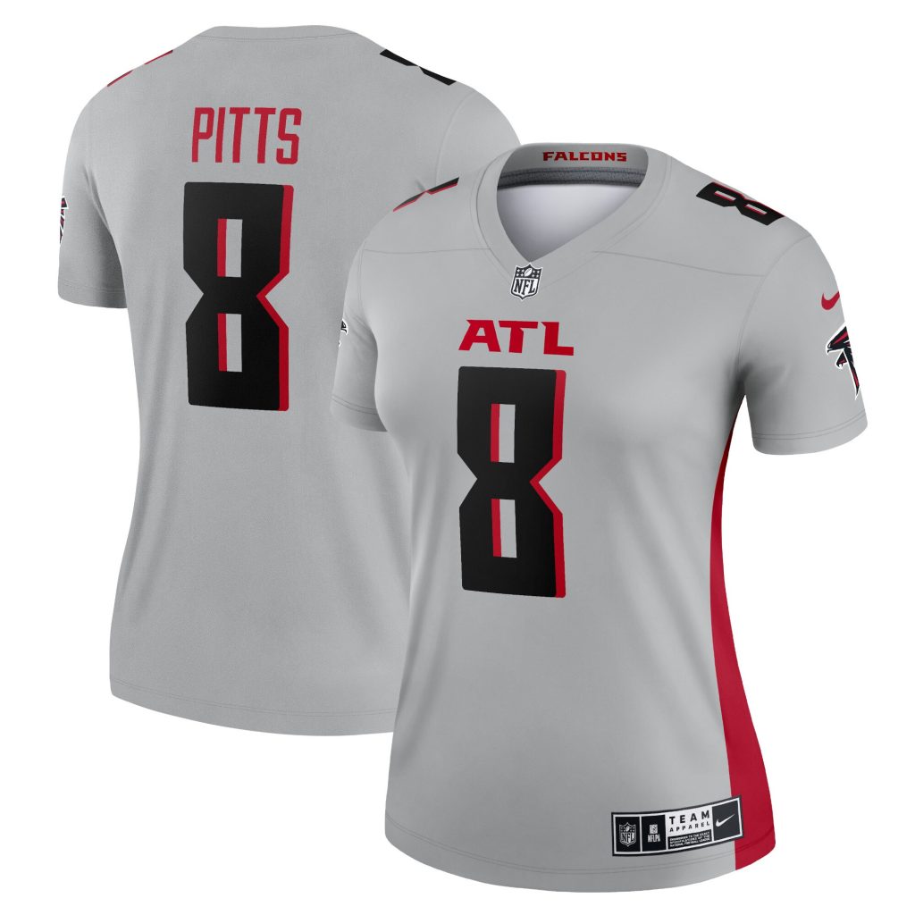 Women's Atlanta Falcons Kyle Pitts Nike Gray Inverted Legend Jersey