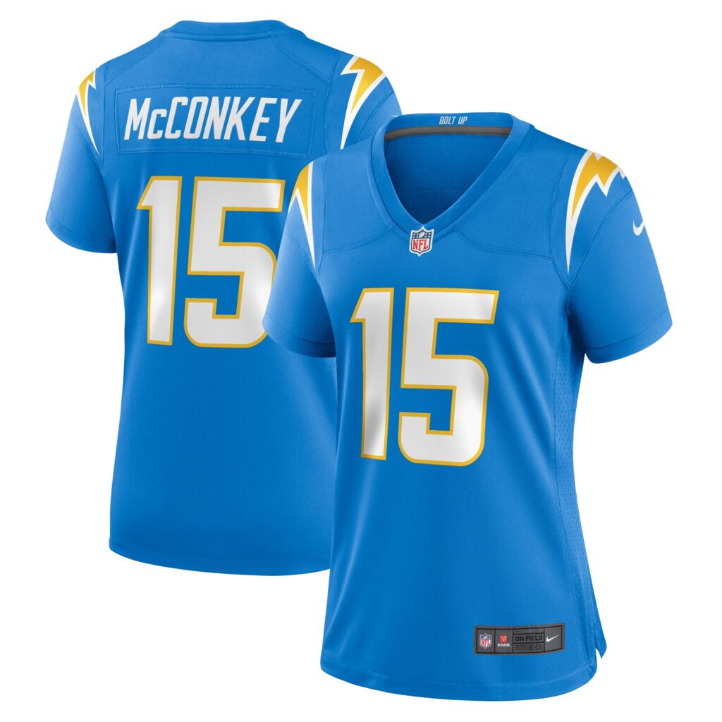 Ladd McConkey Los Angeles Chargers Nike Women's  Game Jersey -  Powder Blue