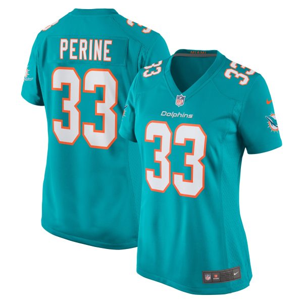 Women's Miami Dolphins Lamical Perine Nike Aqua Home Game Player Jersey