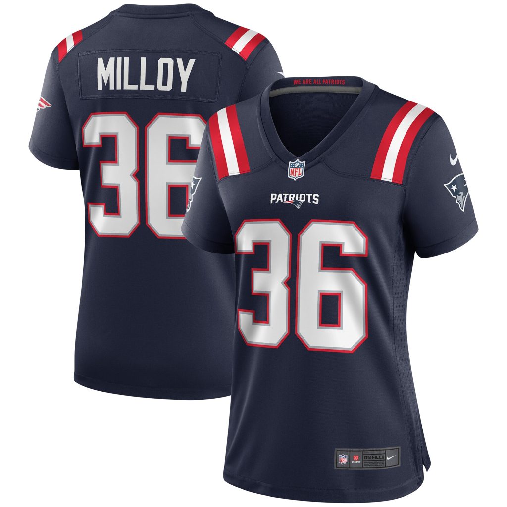 Women's New England Patriots Lawyer Milloy Nike Navy Game Retired Player Jersey