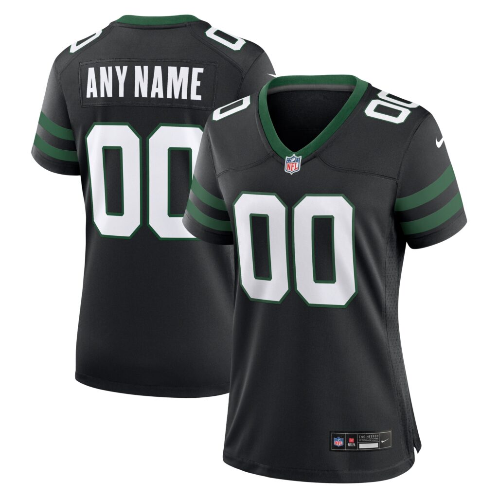 New York Jets Nike Women's Alternate Custom Game Jersey - Legacy Black