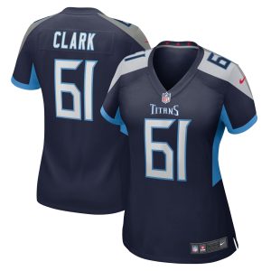 Women's Tennessee Titans Le'Raven Clark Nike Navy Home Game Player Jersey