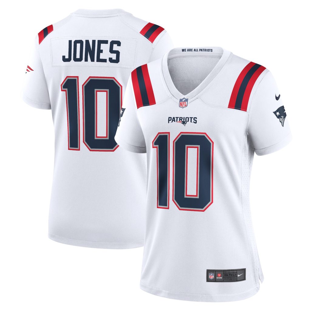 Mac Jones New England Patriots Nike Women's Game Jersey - White