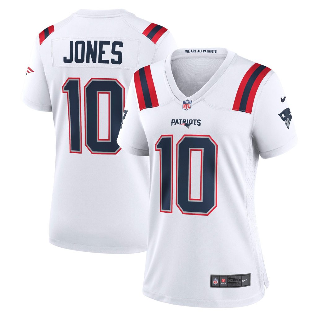 Women's New England Patriots Mac Jones Nike White Player Game Jersey