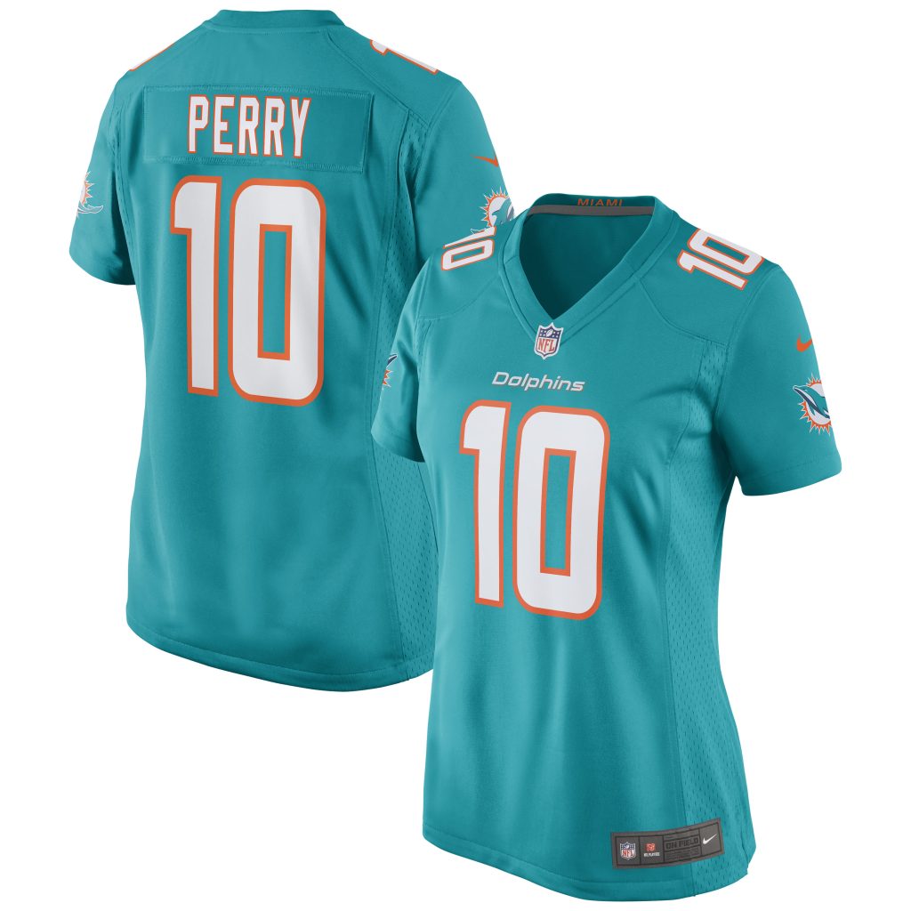 Malcolm Perry Miami Dolphins Nike Women's Game Jersey - Aqua