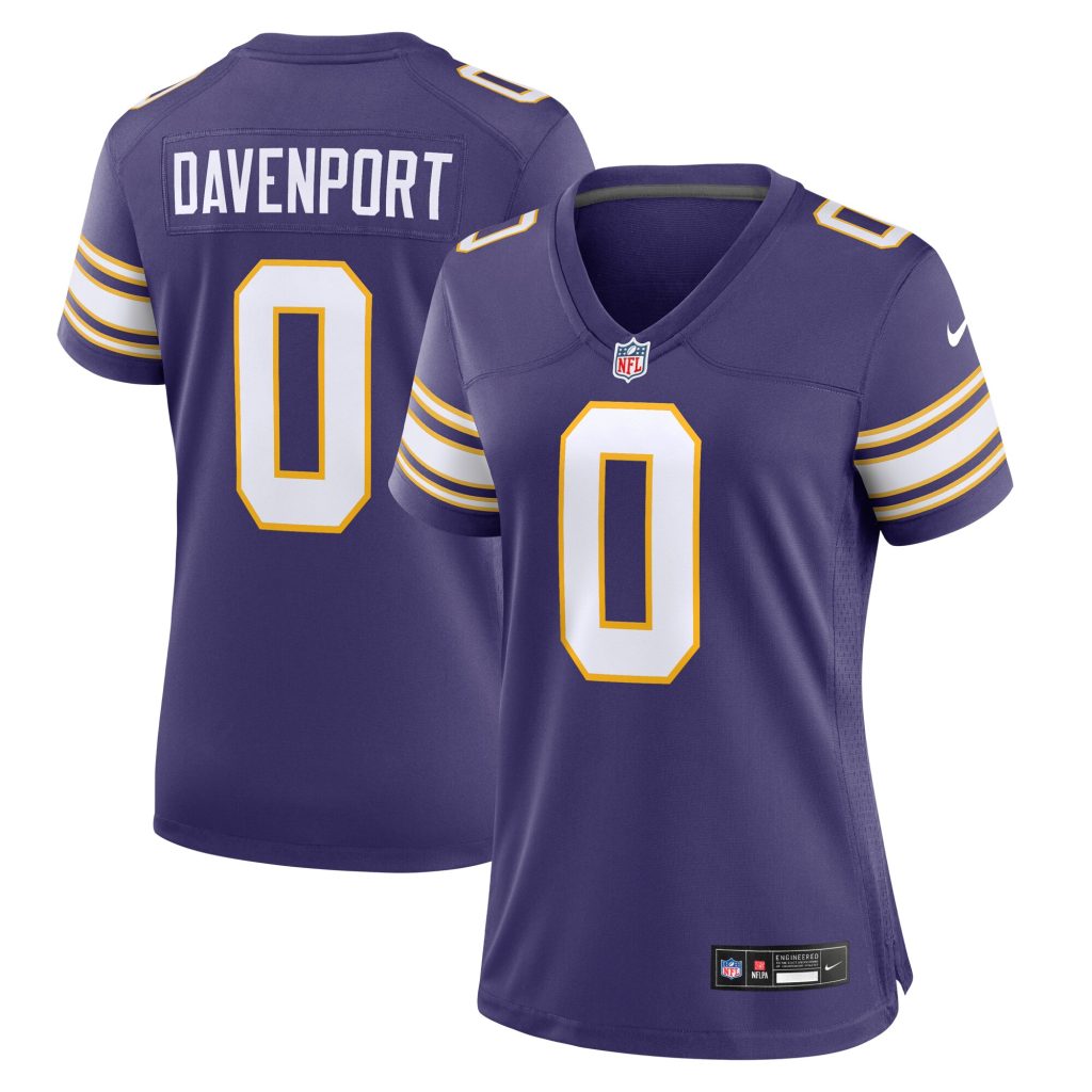 Marcus Davenport Minnesota Vikings Nike Women's Classic Player Game Jersey - Purple