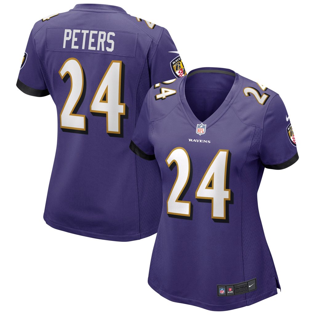 Women's Baltimore Ravens Marcus Peters Nike Purple Game Jersey