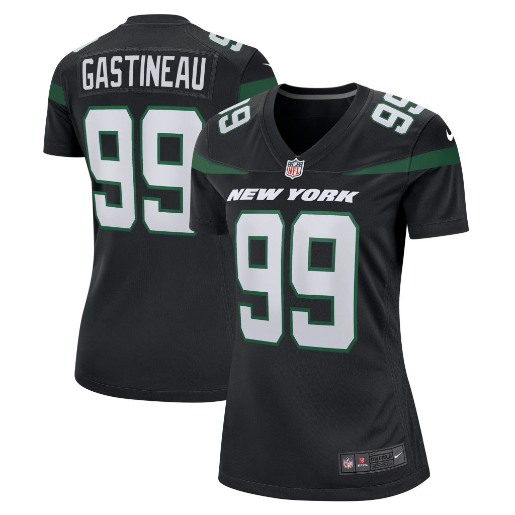 Women's New York Jets Mark Gastineau Nike Stealth Black Game Jersey