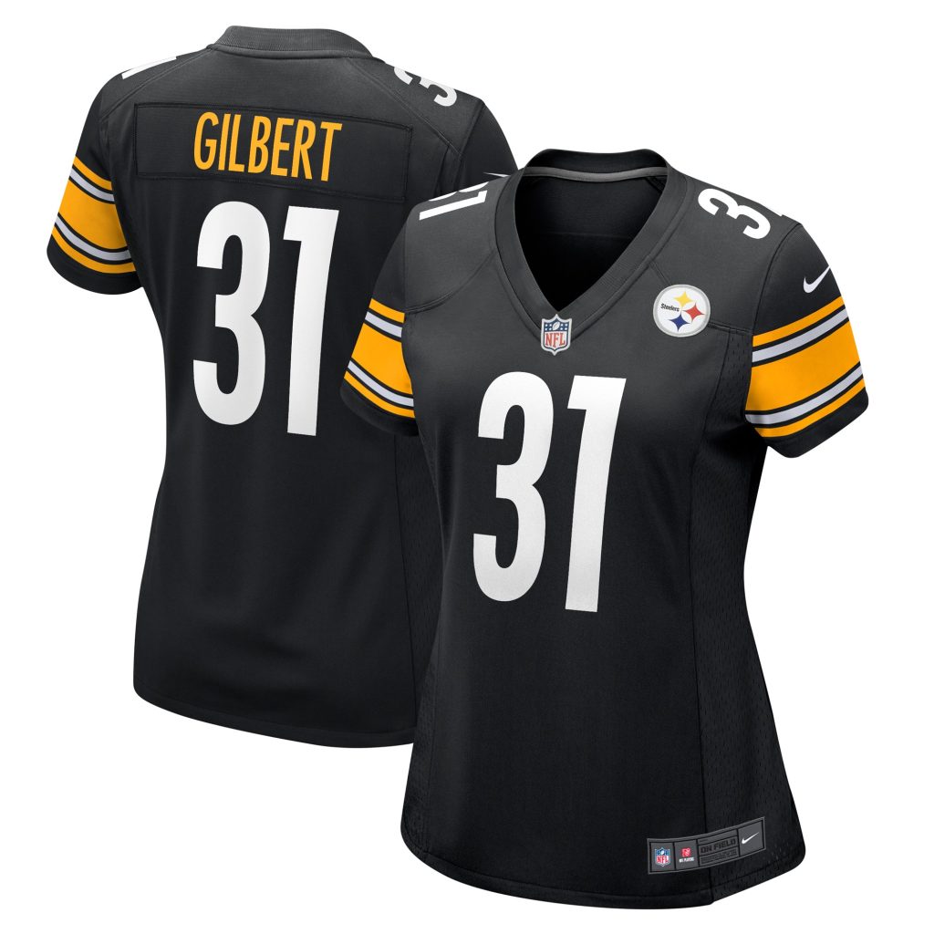 Women's Pittsburgh Steelers Mark Gilbert Nike Black Game Player Jersey