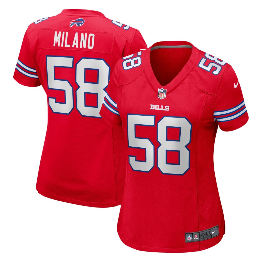 Women's Buffalo Bills Matt Milano Nike Red Alternate Game Jersey