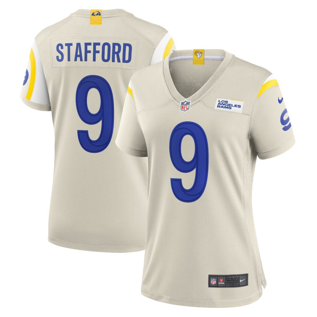 Women's Los Angeles Rams Matthew Stafford Nike Bone Player Game Jersey