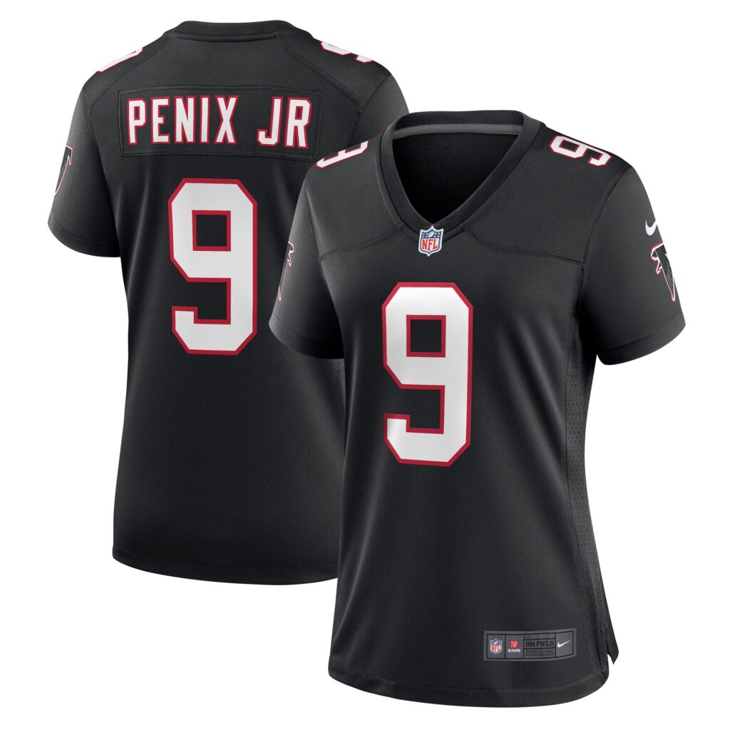 Michael Penix Jr. Atlanta Falcons Nike Women's Throwback Game Jersey -  Black