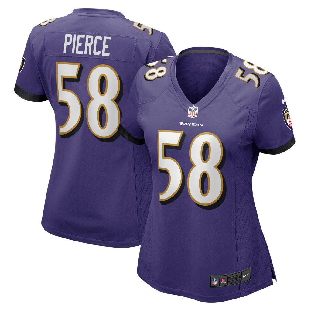 Women's Baltimore Ravens Michael Pierce Nike Purple Player Game Jersey