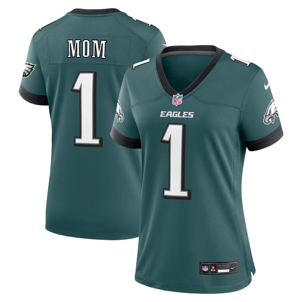 Philadelphia Eagles Nike Women's #1 Mom Game Jersey - Midnight Green