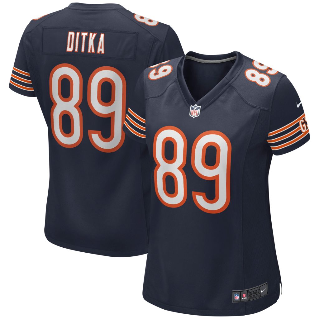 Women's Chicago Bears Mike Ditka Nike Navy Game Retired Player Jersey