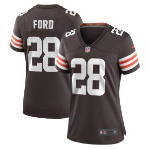 Mike Ford Cleveland Browns Nike Women's Team Game Jersey -  Brown