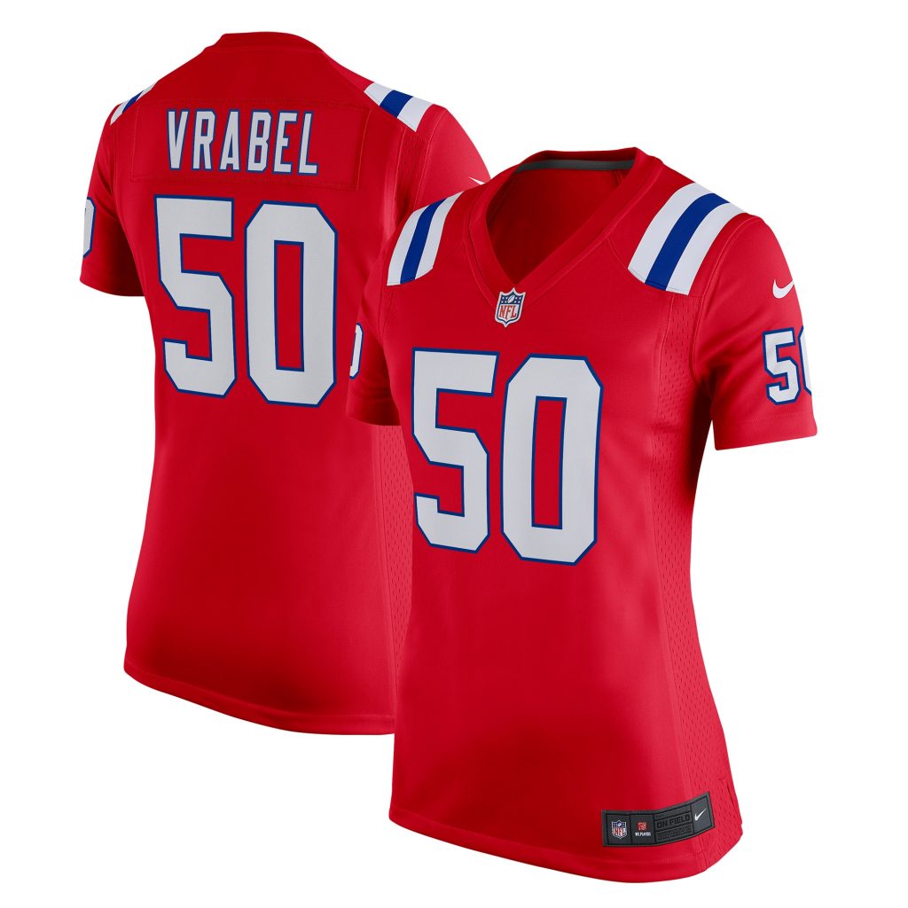 Women's New England Patriots Mike Vrabel Nike Red Retired Game Jersey