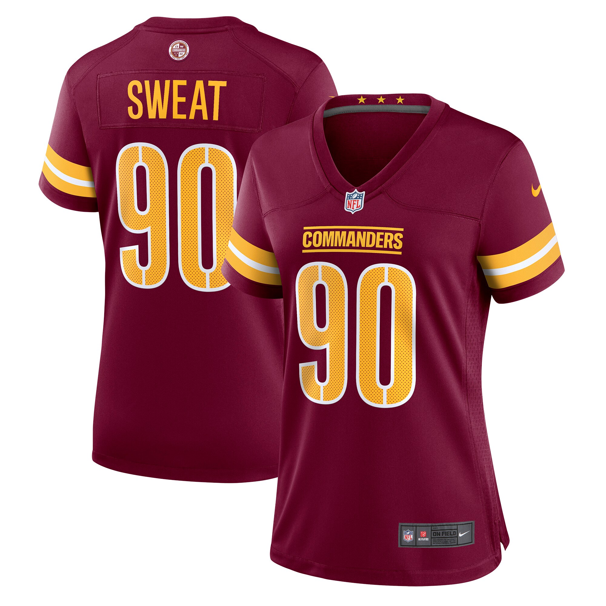 Women's Washington Commanders Montez Sweat Nike Burgundy Player Game Jersey