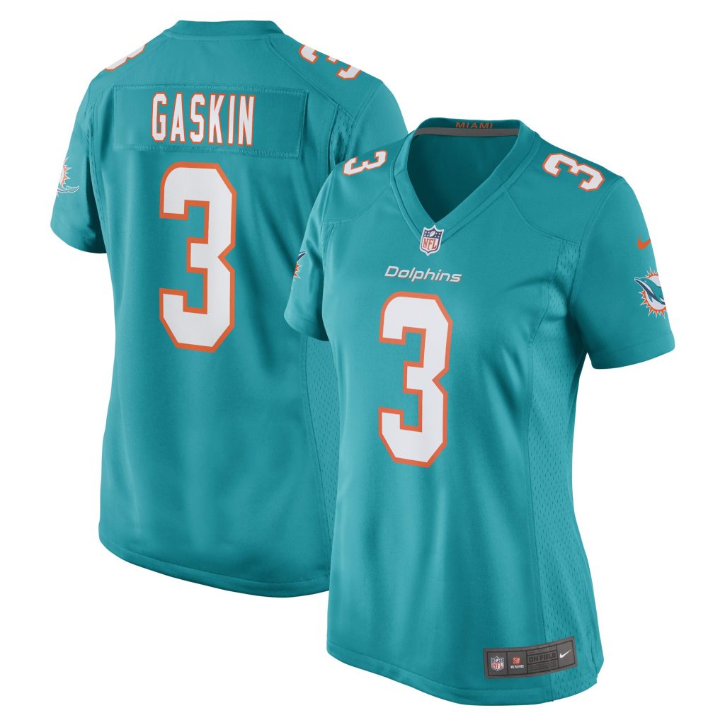 Women's Miami Dolphins Myles Gaskin Nike Aqua Game Player Jersey