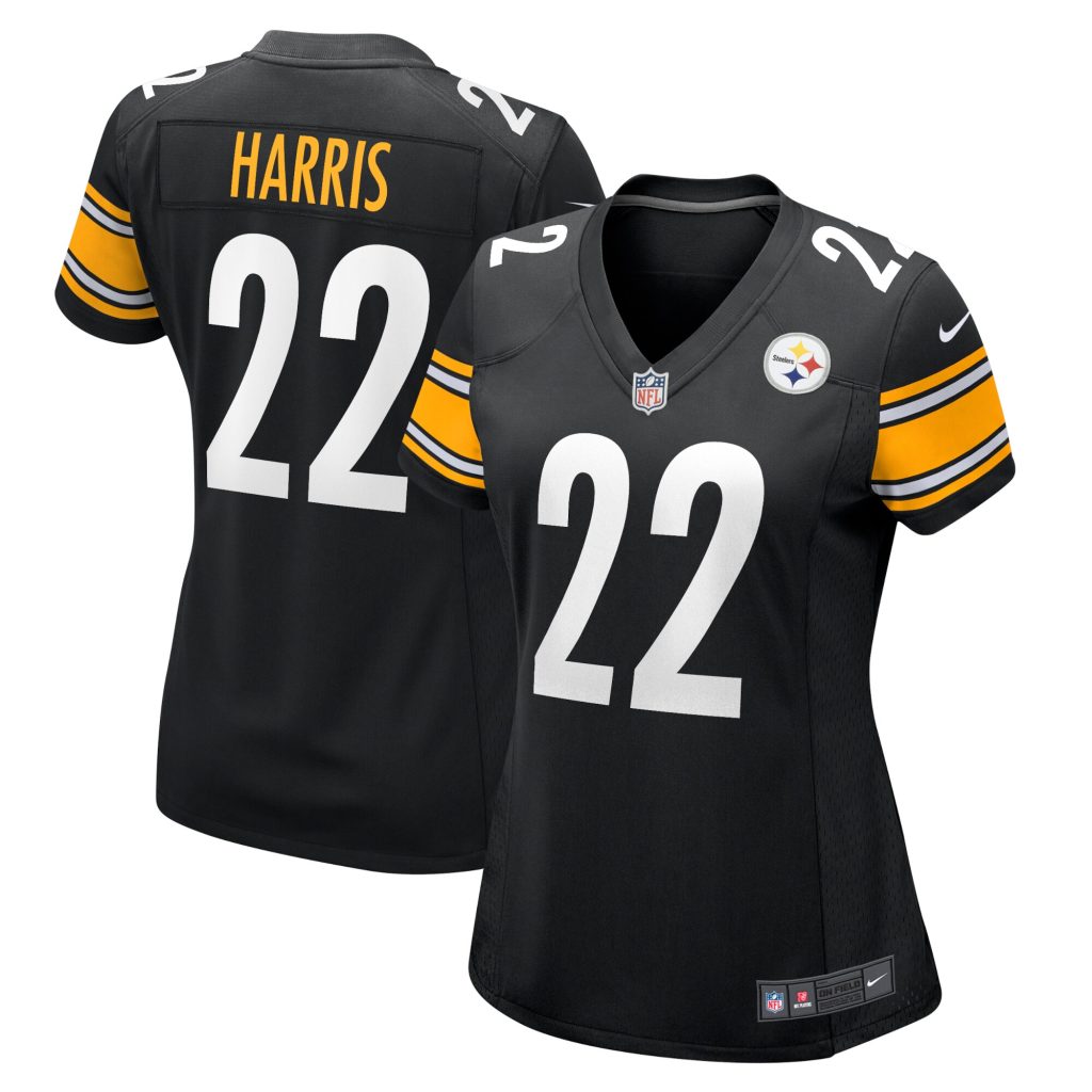 Women's Pittsburgh Steelers Najee Harris Nike Black Team Game Jersey
