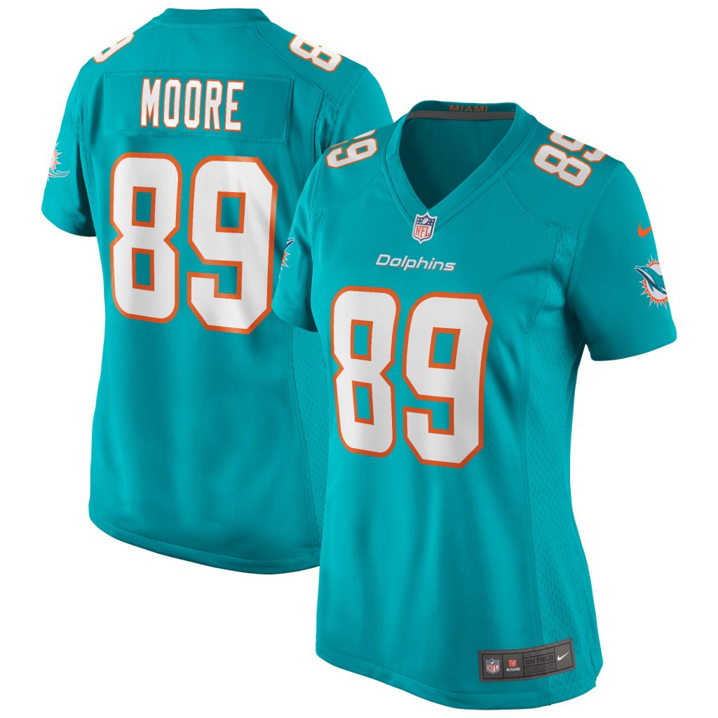 Women's Miami Dolphins Nat Moore Nike Aqua Game Retired Player Jersey