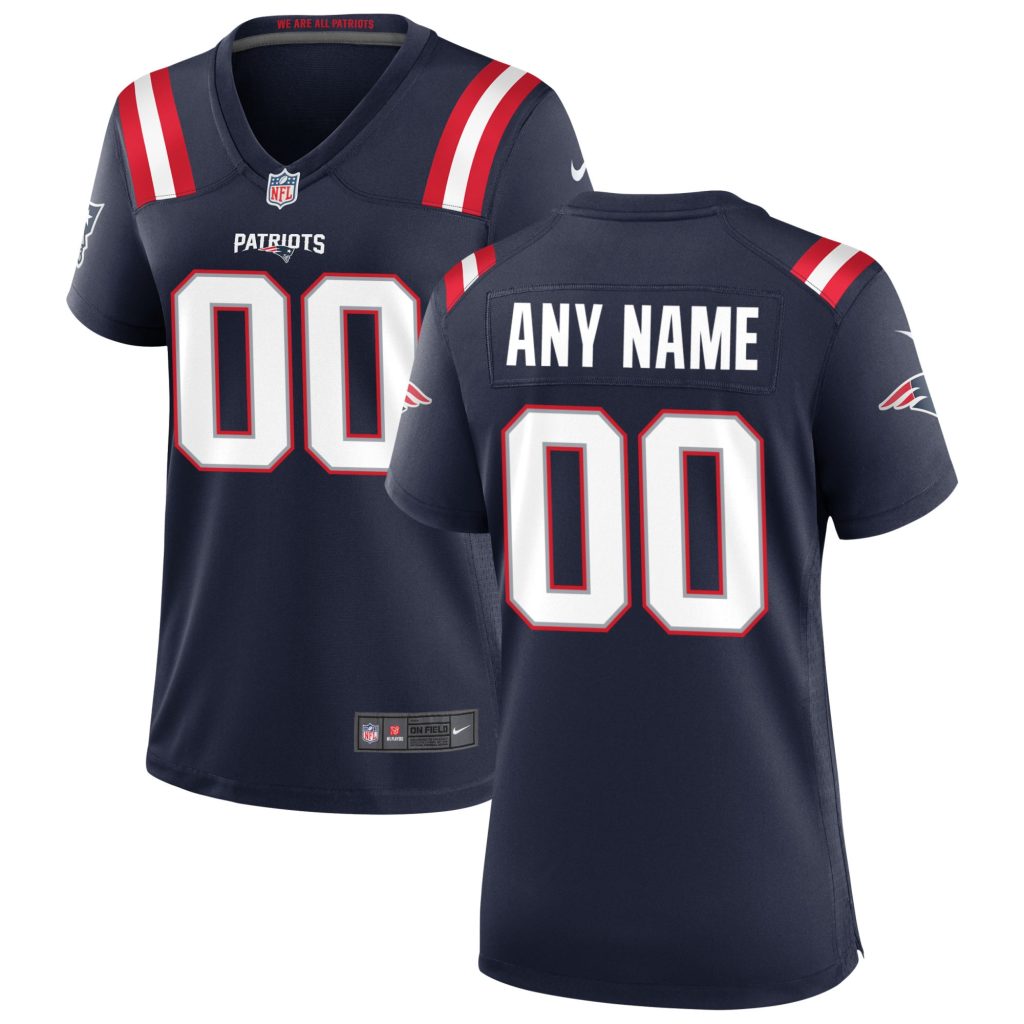 New England Patriots Nike Women's Custom Game Jersey - Navy