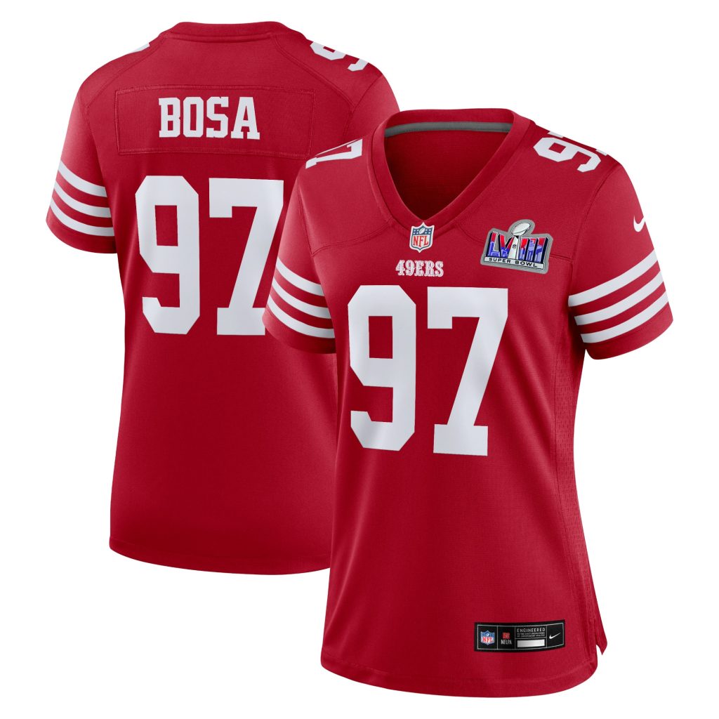 Nick Bosa San Francisco 49ers Nike Women's Super Bowl LVIII Game Jersey - Scarlet