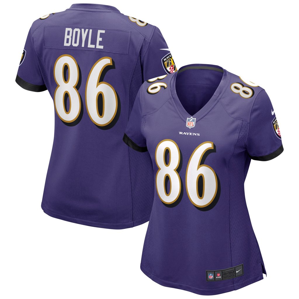 Women's Baltimore Ravens Nick Boyle Nike Purple Game Jersey