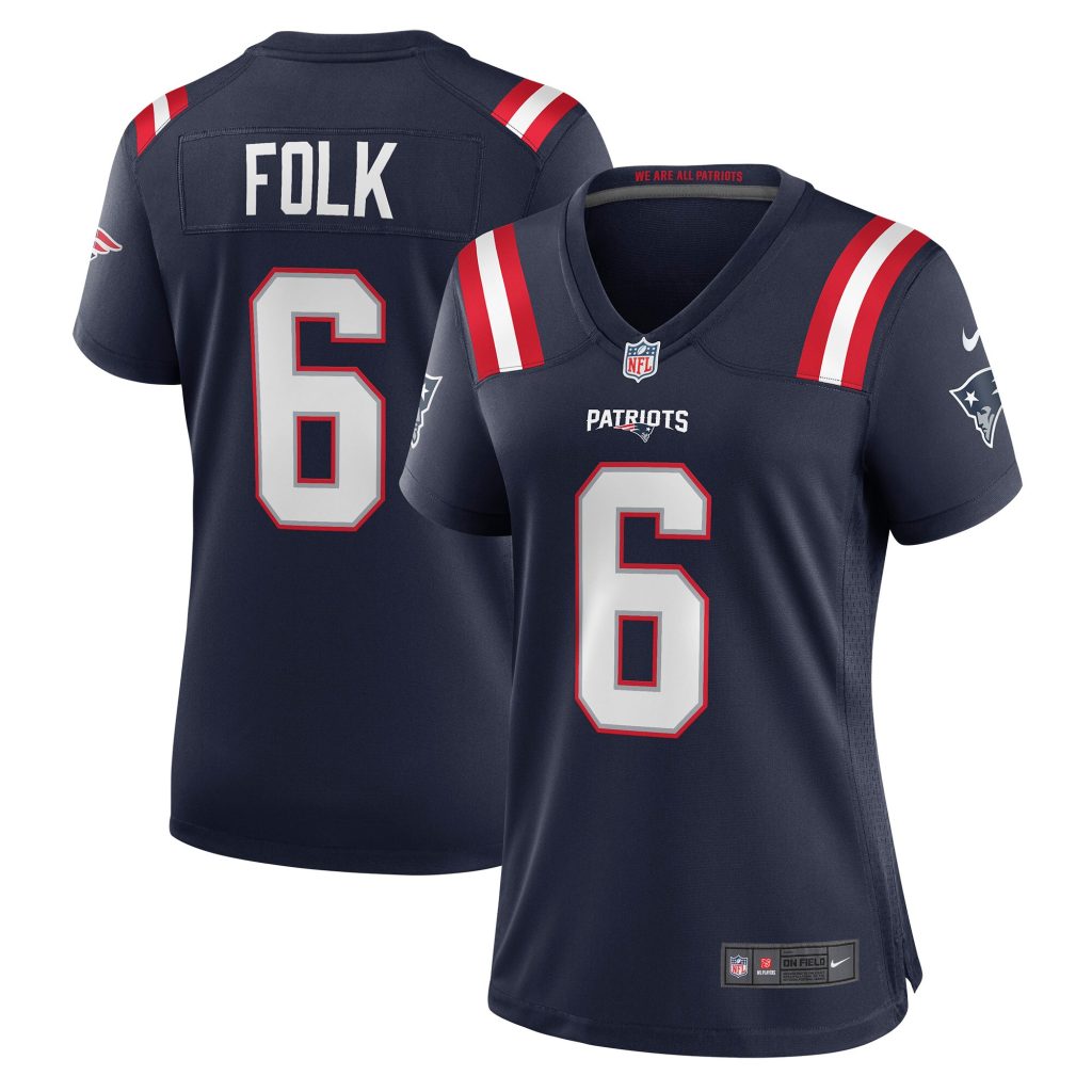 Women's New England Patriots Nick Folk Nike Navy Game Jersey