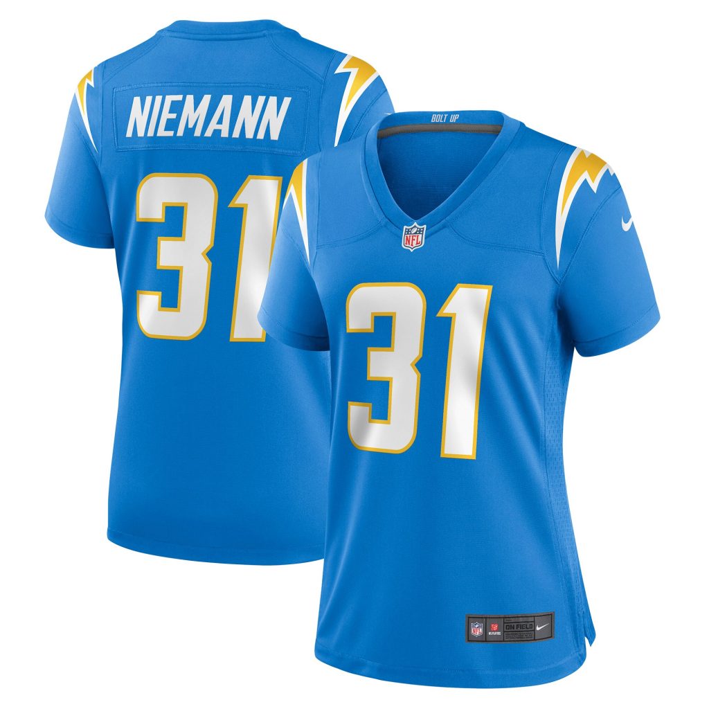 Women's Los Angeles Chargers Nick Niemann Nike Powder Blue Game Player Jersey