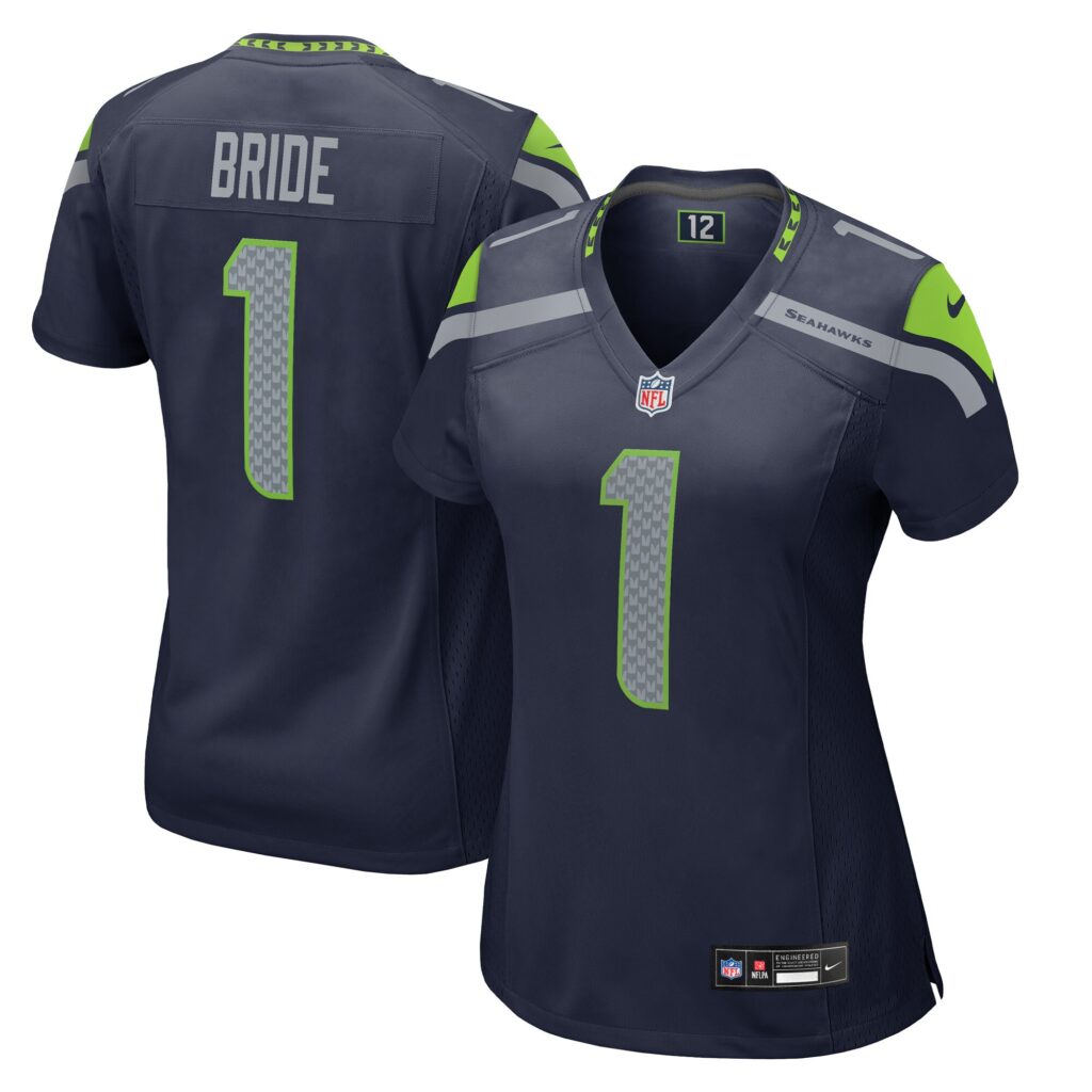 Number 1 Bride Seattle Seahawks Nike Women's Game Jersey -  College Navy