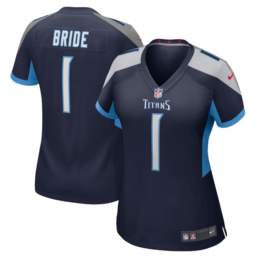 Number 1 Bride Tennessee Titans Nike Women's Game Jersey - Navy