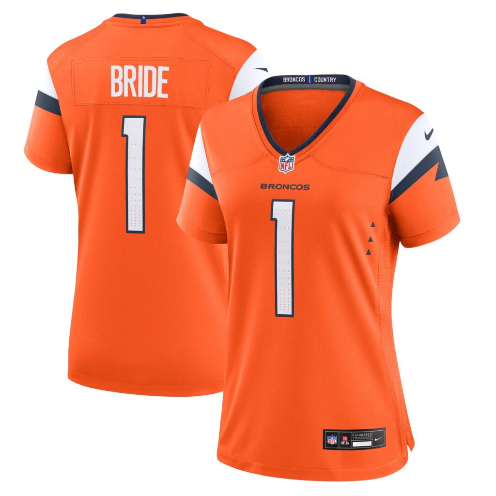 Number 1 Bride Denver Broncos Nike Women's Game Jersey - Orange