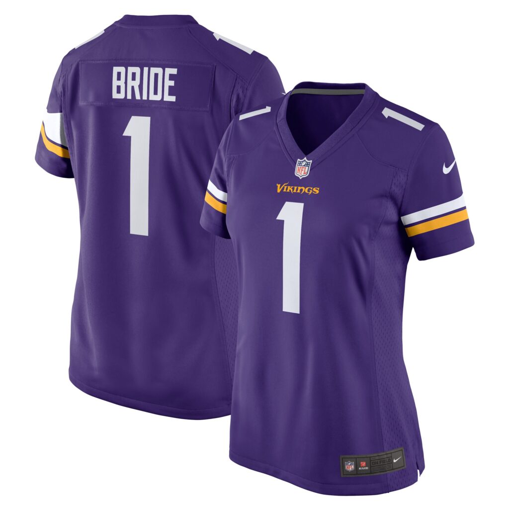 Number 1 Bride Minnesota Vikings Nike Women's Game Jersey - Purple