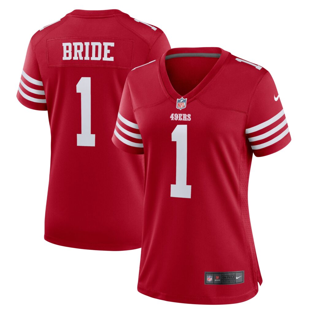 Number 1 Bride San Francisco 49ers Nike Women's Game Jersey - Scarlet