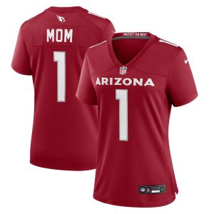 Women's Arizona Cardinals Number 1 Mom Nike Cardinal Game Jersey