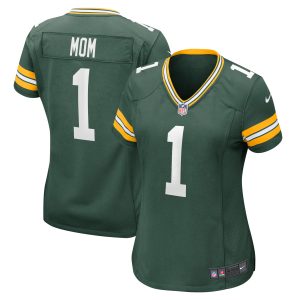 Women's Green Bay Packers Number 1 Mom Nike Green Game Jersey