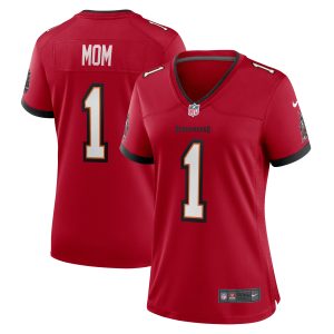Women's Tampa Bay Buccaneers Number 1 Mom Nike Red Game Jersey