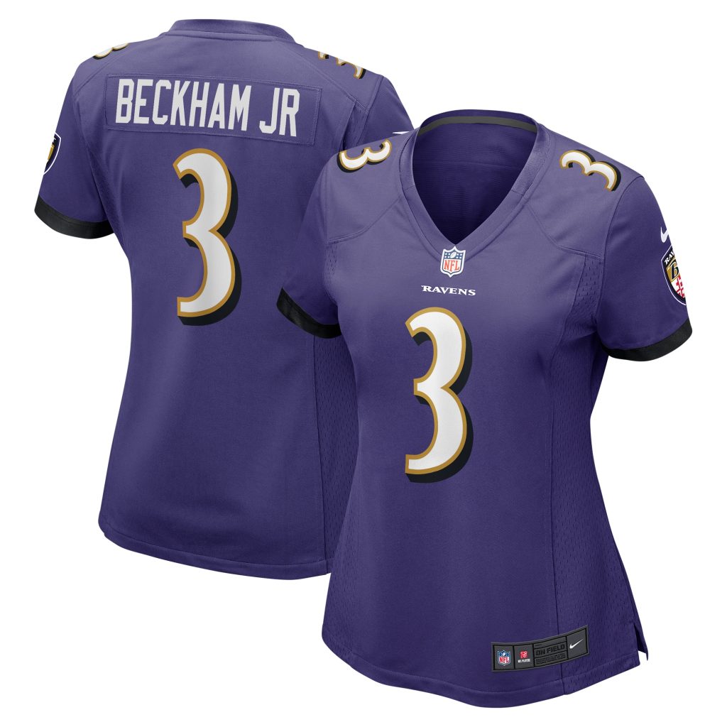 Women's Baltimore Ravens Odell Beckham Jr. Nike Purple Game Jersey