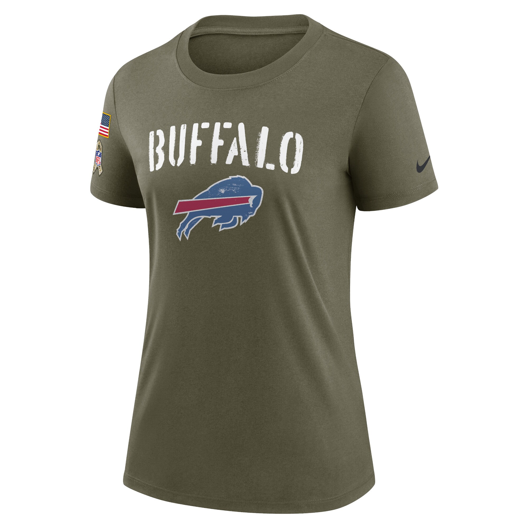 Women's Buffalo Bills Nike Olive 2022 Salute To Service Legend T-Shirt
