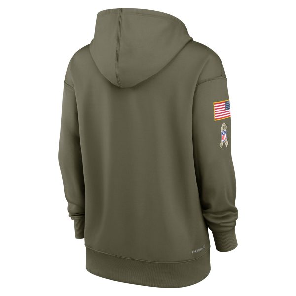 Women's Houston Texans Nike Olive 2022 Salute To Service Performance Pullover Hoodie