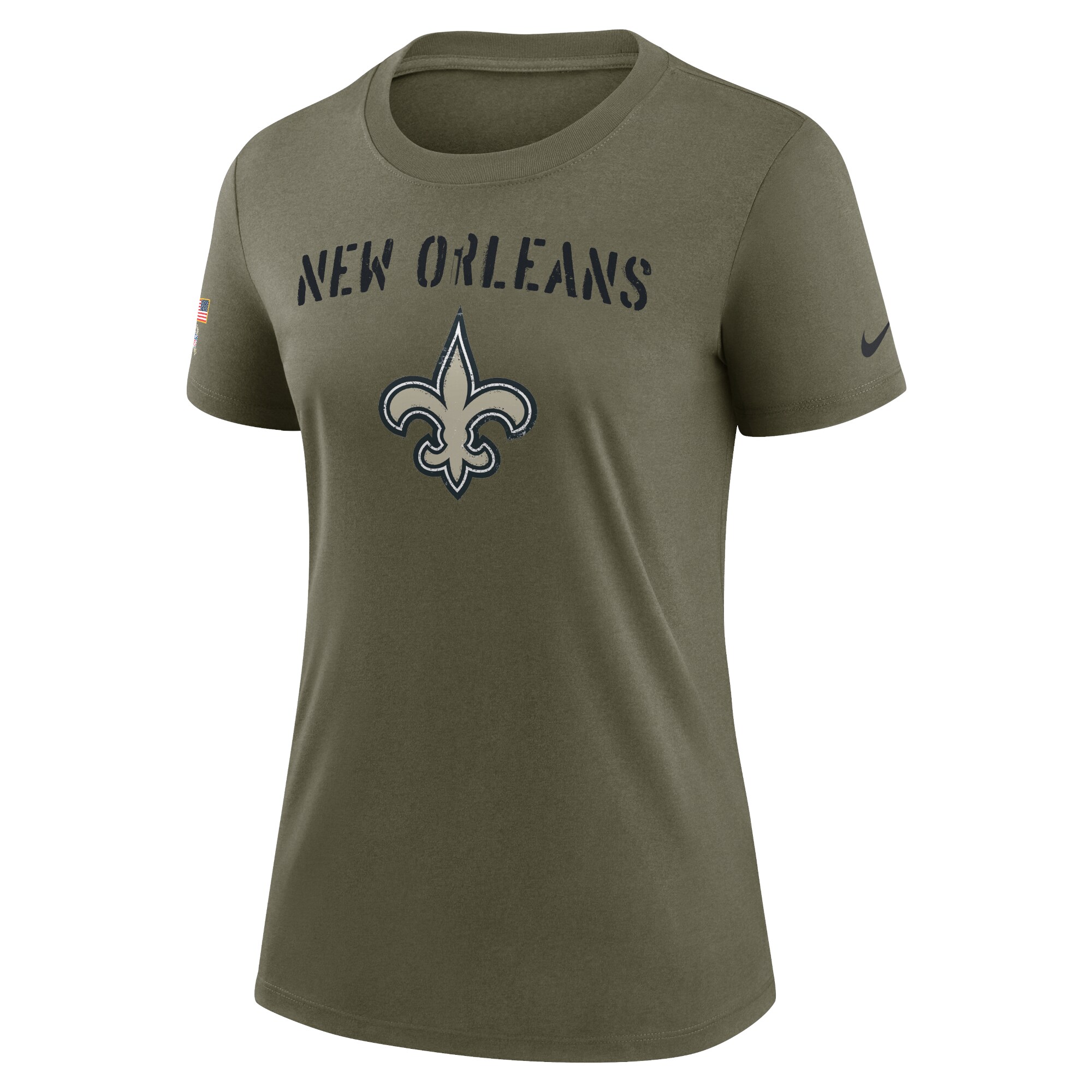 Women's New Orleans Saints Nike Olive 2022 Salute To Service Legend T-Shirt