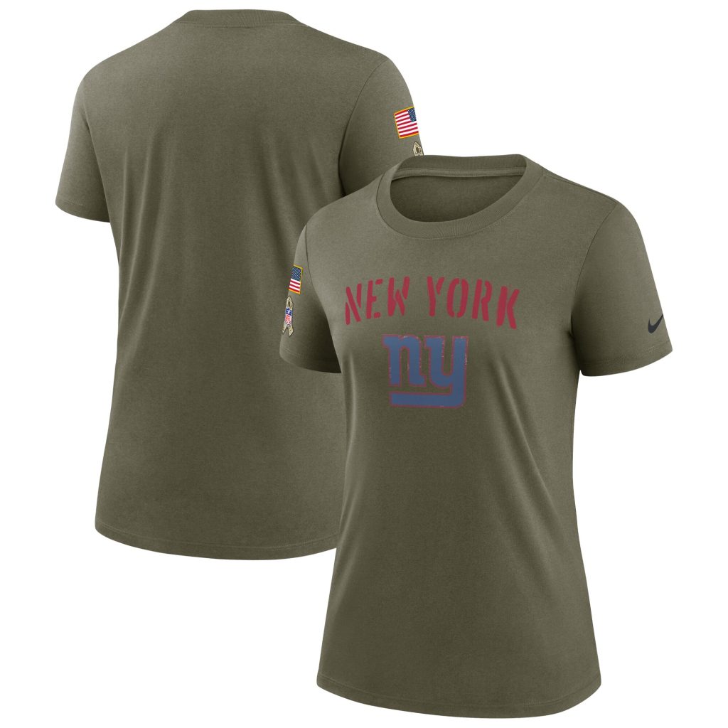 Women's New York Giants Nike Olive 2022 Salute To Service Legend T-Shirt