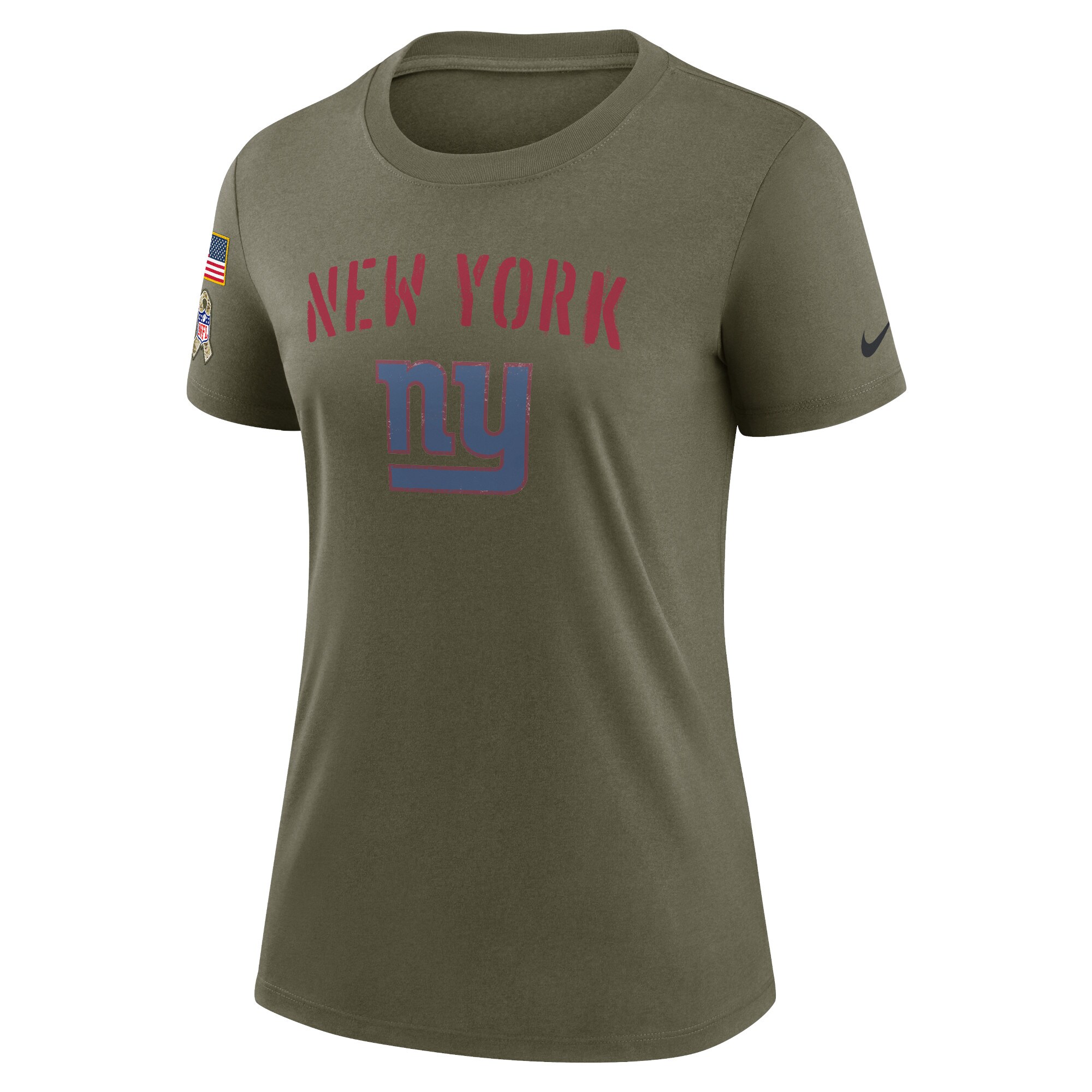 Women's New York Giants Nike Olive 2022 Salute To Service Legend T-Shirt
