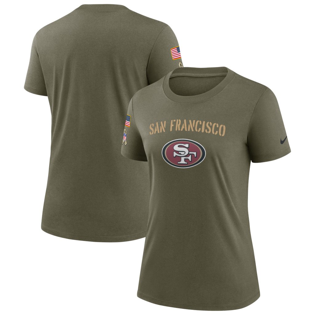 Women's San Francisco 49ers Nike Olive 2022 Salute To Service Legend T-Shirt