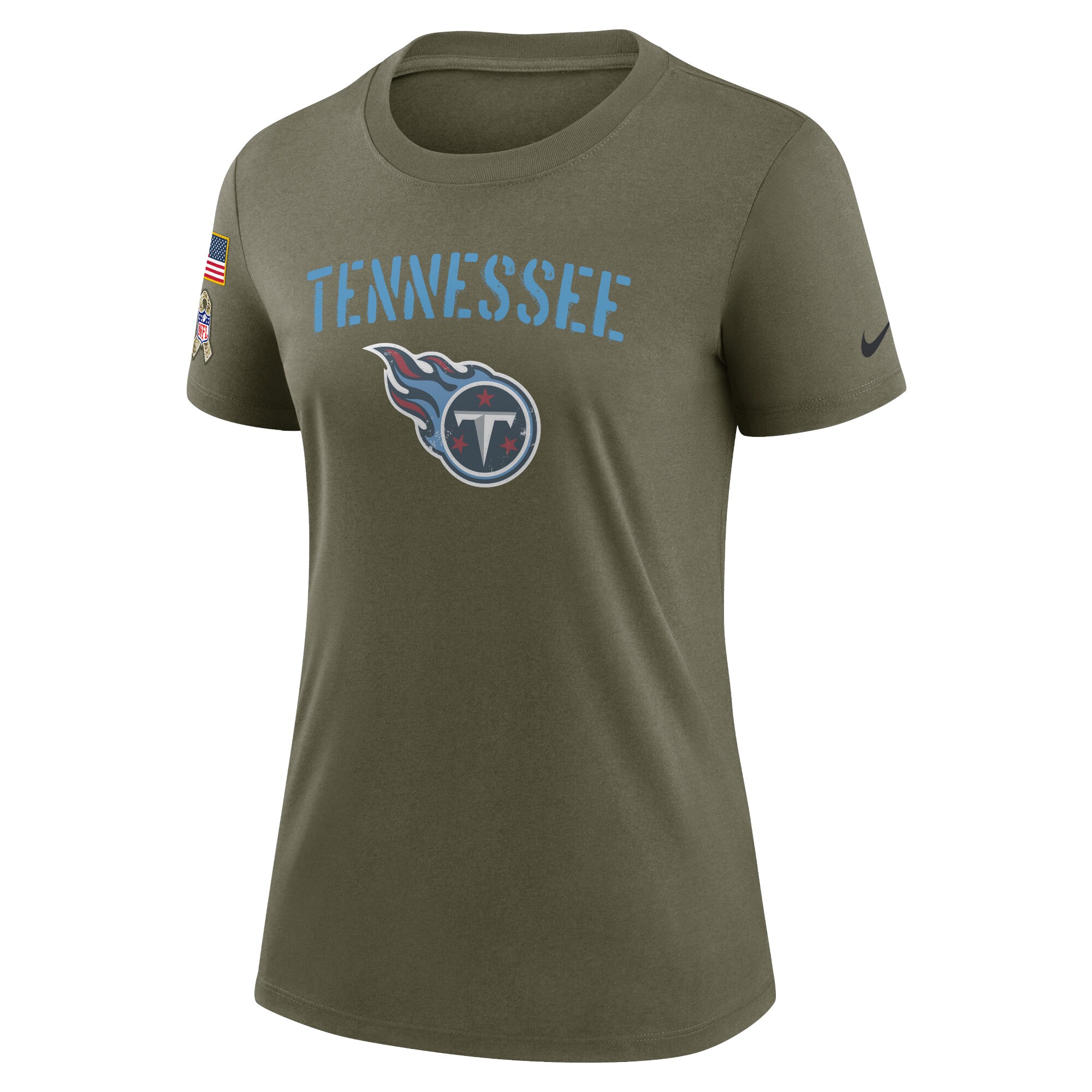 Women's Tennessee Titans Nike Olive 2022 Salute To Service Legend T-Shirt