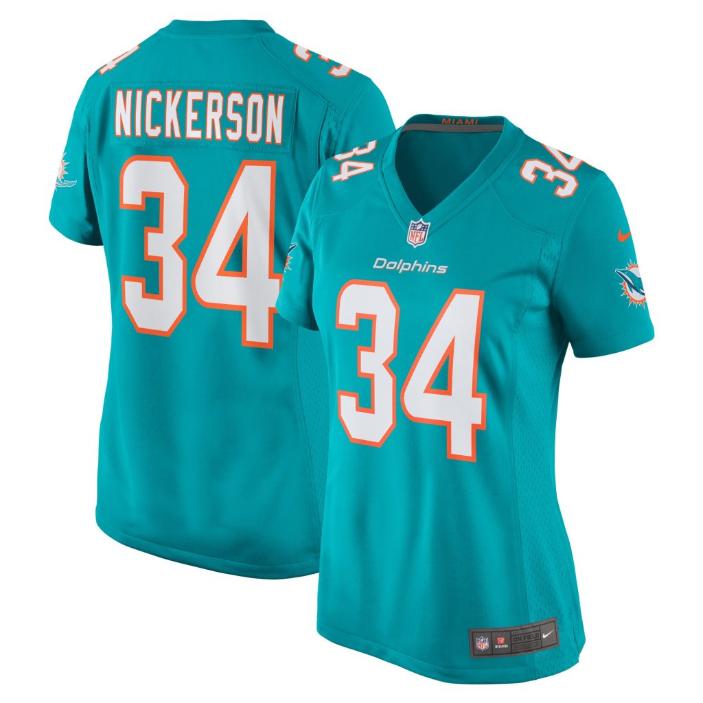 Parry Nickerson Miami Dolphins Nike Women's Team Game Jersey -  Aqua