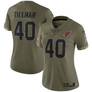 Women's Arizona Cardinals Pat Tillman Nike Olive 2022 Salute To Service Retired Player Limited Jersey