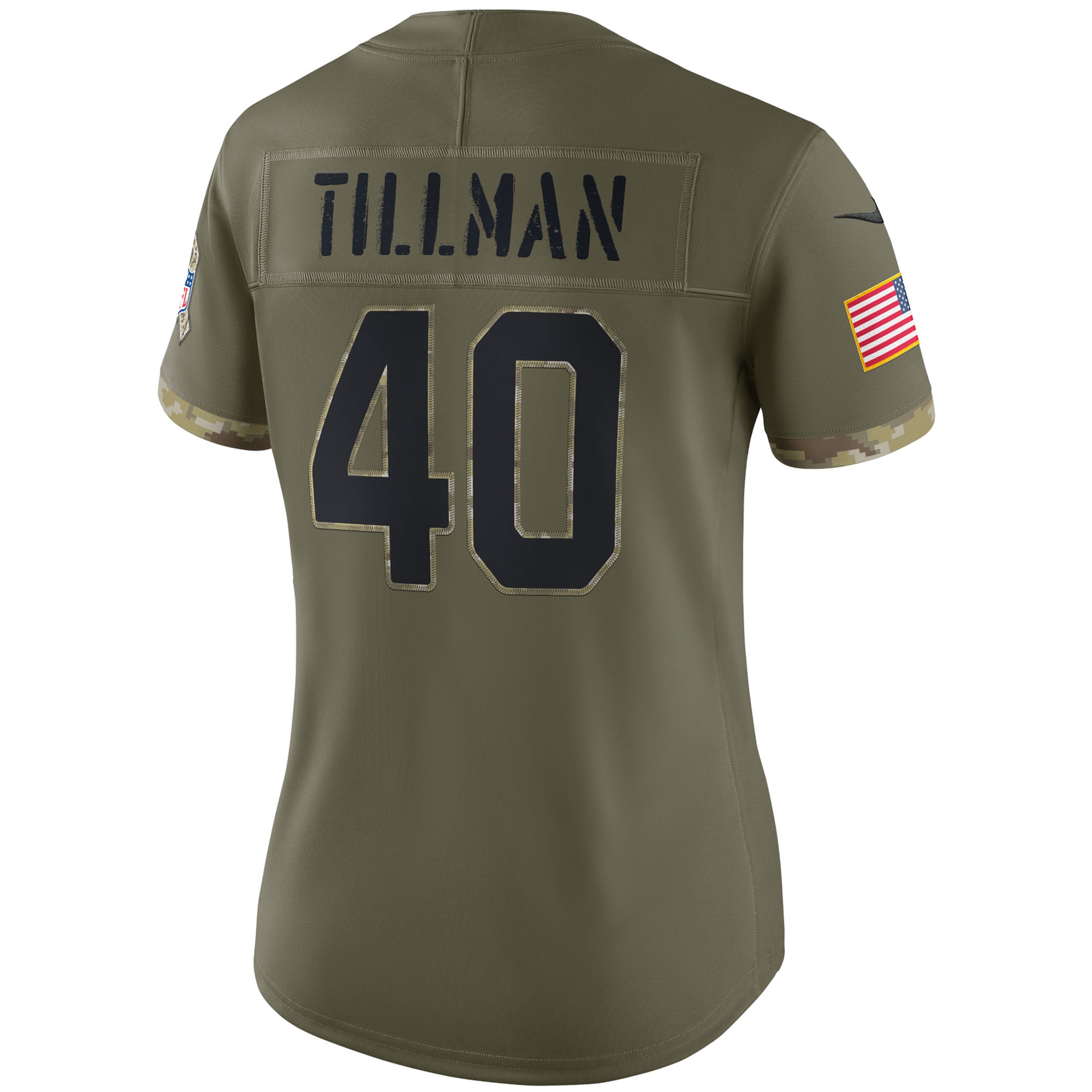 Women's Arizona Cardinals Pat Tillman Nike Olive 2022 Salute To Service Retired Player Limited Jersey